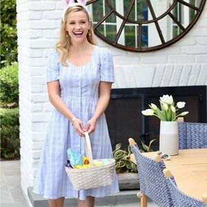 Draper James Button Front Linen Dress